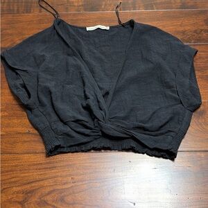 Abercrombie & Fitch Charcoal Twist Blouse